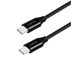 Logilink USB 2.0 kábel, USB-A/M - Micro-USB/M, szövet, fém, 1 m (CU0153)