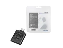 Logilink USB 3.2 audioadapter EQ-val, USB-C/M - 2x3,5 mm/F, 7.1 csatornás (UA0365)