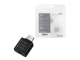 Logilink USB 3.2 audioadapter EQ-val, USB-C/M 3,5 mm/F-ig, fekete (UA0363)