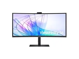 SAMSUNG Ívelt VA monitor 34&quot; S65VC, 3440x1400, 21:9, 350cd/m2, 5ms, HDMI/DisplayPort/2xUSB/USB-C/LAN, hangszórówebkam.