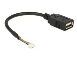 Delock USB 2.0-s csatlakozóval ellátott kábel, 1,25 mm, 4 tűs  USB 2.0 A-típusú csatlakozó 15cm (84834)