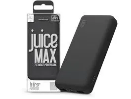 Univerzális hordozható, asztali akkumulátor töltő - Juice ECO MAX Power Bank - 2xUSB + Type-C - 20.000 mAh - fekete