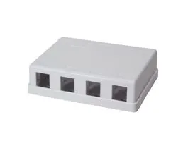 Logilink NK4034 Keystone Surface Mount Box  4 Port White