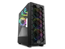 Sharkoon RGB Hex Tempered Glass Black