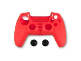 Spartan Gear Playstation 5 Silicon Skin Cover and Thumb Grips Red