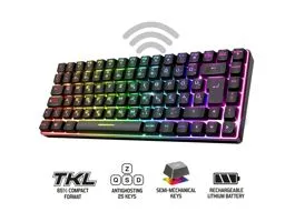 Spirit Of Gamer Elite K70 Wireless Bluetooth Semi-Mechanical Keyboard Black HU