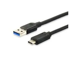 Equip Átalakító Kábel - 128343 (USB-C 3.2 Gen1 to USB-A, apa/apa, fekete, 0,25m)