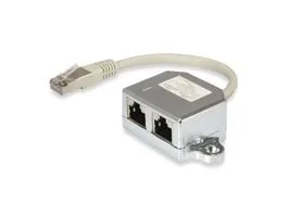 Equip RJ45 Elosztó - 127608 (Bemenet: 1x RJ45 8P8C, Kimenet: 2x RJ45 8P4C, árnyékolt)