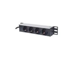 Manhattan elosztó - 10&quot; Rackmount elosztó, 4 aljzat, LED fény, 1.8m