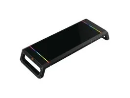 Conceptronic Monitor állvány - THORNE01B (állítható RGB, 4x USB2.0, beépített fiók, összecsukható, Max.: 10kg, fekete)