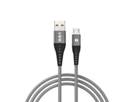 S-Link kábel - SL-STM60M (3A, 12W, Gyorstöltés, MicroUSB, 100cm adat+töltőkábel, szürke)