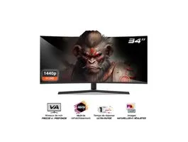 Spirit of Gamer Monitor 34&quot; - EPIC 34&quot; (VA, 21:9, 3440x1440, 1ms, 165 Hz, 400 cd/m2, 4000:1, HDMI/DP/3,5 mm Jack)