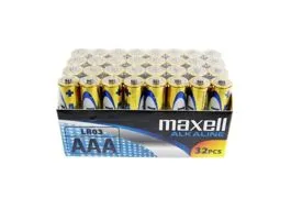 Maxell Elem - Alkáli elem,  32db AAA (LR03), 1,5V (no mercury)