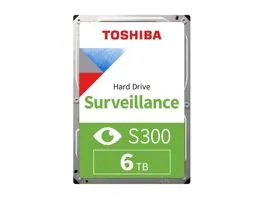 Toshiba Belső HDD 3.5&quot; - S300 Surveillance 6TB (Bulk, Biztonságtechnikai rögzítőkbe, 128MB / 5400RPM)