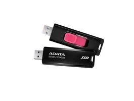 ADATA SSD Külső USB 3.2 2TB SC610, Fekete/Piros