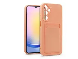 Samsung Galaxy A25 5G szilikon hátlap kártyatartóval - Card Case - rózsaszín