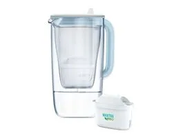 Brita 1050452 2,5l világoskék üveg vízszűrő kancsó + 3db Maxtra Pro szűrő