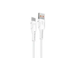 S-Link kábel - SL-X243 (3A, 15W, Gyorstöltés, Type-C, 100cm adat+töltőkábel, fehér)