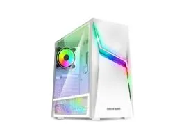 Spirit of Gamer Számítógépház - CLONE 4 White (fekete, ablakos, 8x12cm ventilátor, alsó táp,  ATX, 1xUSB3.0, 2xUSB2.0)