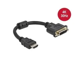 DELOCK Átalakító HDMI-A male  DVI 24+5 female 4K 30Hz 20cm