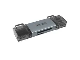 USB Akasa 2-In-1 USB 3.2 OTG Dual kártyaolvasó - AK-CR-12