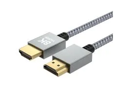 KAB AVAX AV900 PRIME HDMI 2.1 8K/60Hz ultra vékony cink ötvözetű sodorszálas kábel, asztroszürke