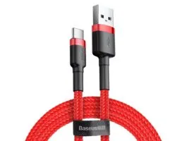 Baseus CATKLF-U09 Cafule 3m 2A USB A/USB C piros adat- és töltőkábel