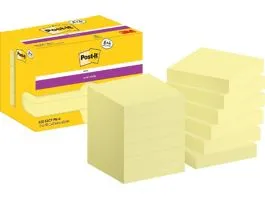 Post-it Super Sticky 622-SSCY 47,6x47,6mm 90lapos 8+4 tömb kanárisárga öntapadós jegyzettömb