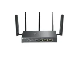 TP-LINK Vezetékes Omada AX3000 VPN Router 1xWAN(1000Mbps) + 4xLAN(1000Mbps) + 1xSFP + 1xSIM, ER706W-4G