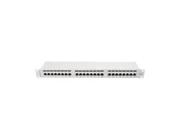 NET Lanberg Patch panel 24 port 1U 19&quot; CAT.6 árnyékolt, szürke