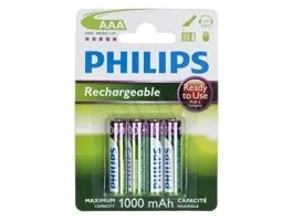 Philips ELEM TÖLTHETŐ AAA 1000 mAh 4-BLISZTER (READY TO USE) (R03B4RTU10/10)