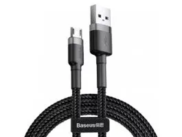 Baseus CAMKLF-HG1 Cafule 3m 2A USB A/micro USB fekete-szürke adat- és töltőkábel