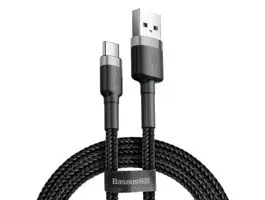 Baseus CATKLF-UG1 Cafule 3m 2A USB A/USB C szürke-fekete adat- és töltőkábel