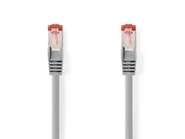 NEDIS CAT6 hálózati kábel RJ45 Dugasz RJ45 Dugasz S/FTP 15.0 m Kerek LSZH Szürke Label (CCGL85221GY150)