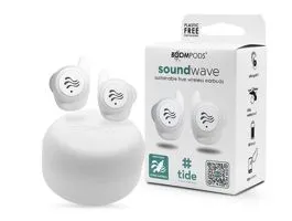 Boompods TWS Bluetooth sztereó headset v5.3 + töltőtok - Boompods Soundwave   Ocean TWS with Charging Case - fehér