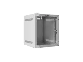NET 10&quot; fali rack szekrény 6U/280X310, üvegajtó, lapraszerelt, szürke