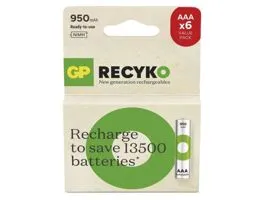 GP ReCyko NiMH Akkumulátor HR03 (AAA) 950mAh 6db