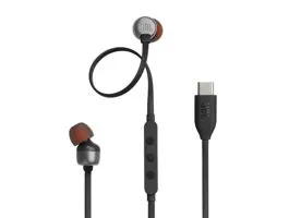 JBL T 310 C BLK vezetékes USB C mikrofonos fekete fülhallgató