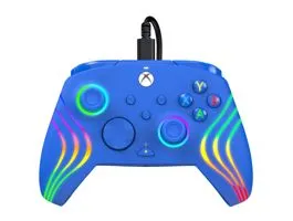 PDP Afterglow Wave Xbox Series X|S/Xbox One/PC RGB LED kék vezetékes kontroller