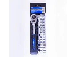 IRIS TOOLS SS-012-017 12 darabos dugókulcs készlet racsnis karral 3/8&quot;