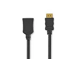 NEDIS Nagy Sebességű HDMI  kábel Ethernet HDMI Csatlakozó HDMI Kimenet 4K@30Hz 10.2 Gbps 2.00 m Kerek PVC Fekete Label (
