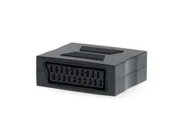 NEDIS SCART adapter SCART Aljzat SCART Aljzat Nikkelezett Egyenes ABS Fekete 1 db Doboz (CVGB31950BK)