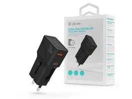 Devia többfunkciós globális hálózati töltő utazó adapter (CN/JP/US/EU/UK/AU) - Devia Global Multi-Function 20W PD + QC M