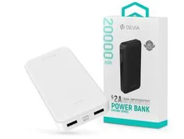 Univerzális hordozható, asztali akkumulátor töltő - Devia Kintone Series V2   Power Bank - 2xUSB + Type-C + microUSB - 2