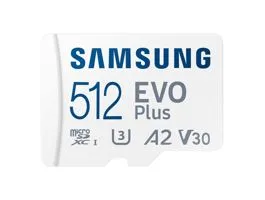 Samsung 512GB SD micro EVO Plus (SDXC Class10 UHS-I) (MB-MC512SA/EU) memória kártya adapterrel