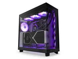 NZXT H6 Flow RGB (2023) fekete (táp nélküli) ablakos ATX ház