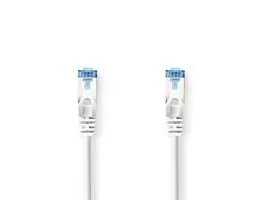 NEDIS CAT6a hálózati kábel S/FTP RJ45 Dugasz RJ45 Dugasz 2.00 m Snagless Kerek LSZH Fehér Label (CCGL85330WT20)