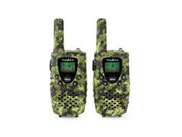 NEDIS Walkie-Talkie szett 2 Kézibeszélő Legfeljebb 8 km Frekvencia csatornák: 8 PTT / VOX Max. 2.5 óráig Fejhallgató kim