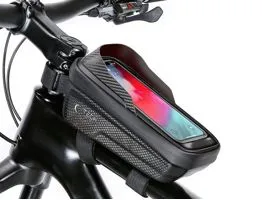 Univerzális kerékpárra szerelhető, por- és cseppálló telefontartó táska -    Tech-Protect V2 Bike Mount M Size - fekete