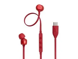 JBL T 310 C RED vezetékes USB C mikrofonos piros fülhallgató